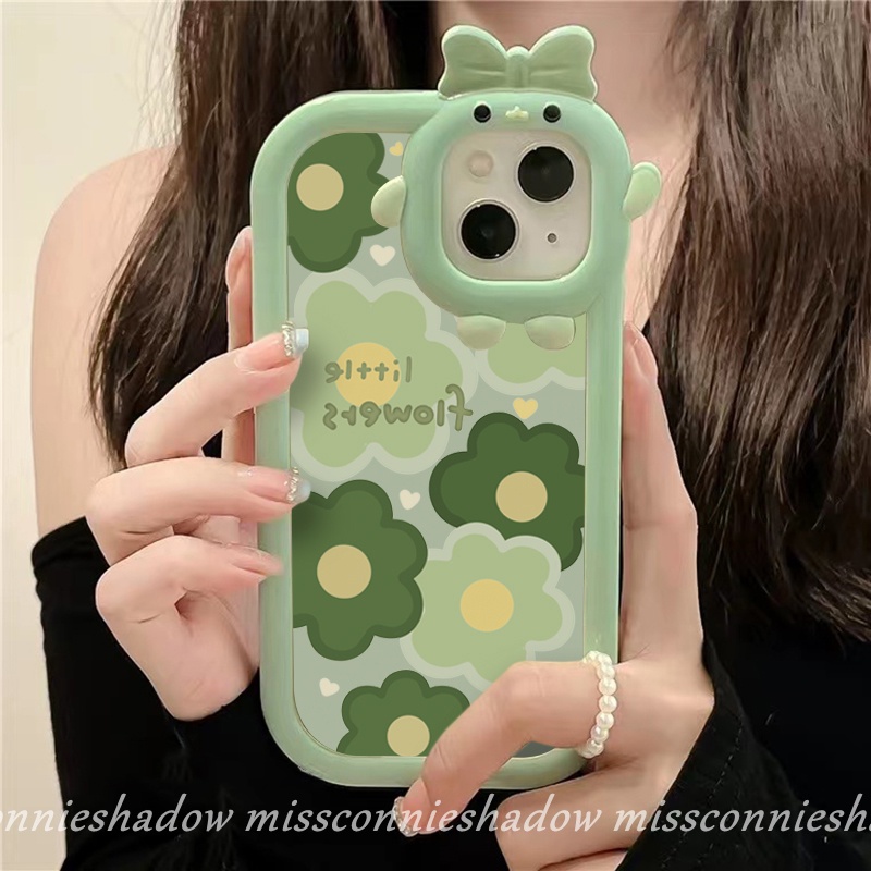 Soft Case Desain Bunga Monster 3D Untuk OPPO A57 A17 A77 A15 A55 A54 A96 A16K A74 A12 A7 Reno 7 5F 5 4F A5s A95 A76 A53 A9 A5 A16 A15s A31 A5 A16 An A16 A16S A32 A3s Case Pelindung Earphone Bluetooth Airpod