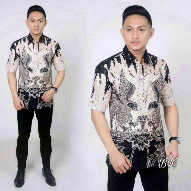 KEMEJA BATIK PRIA MODER MOTIF Manok Kecrett