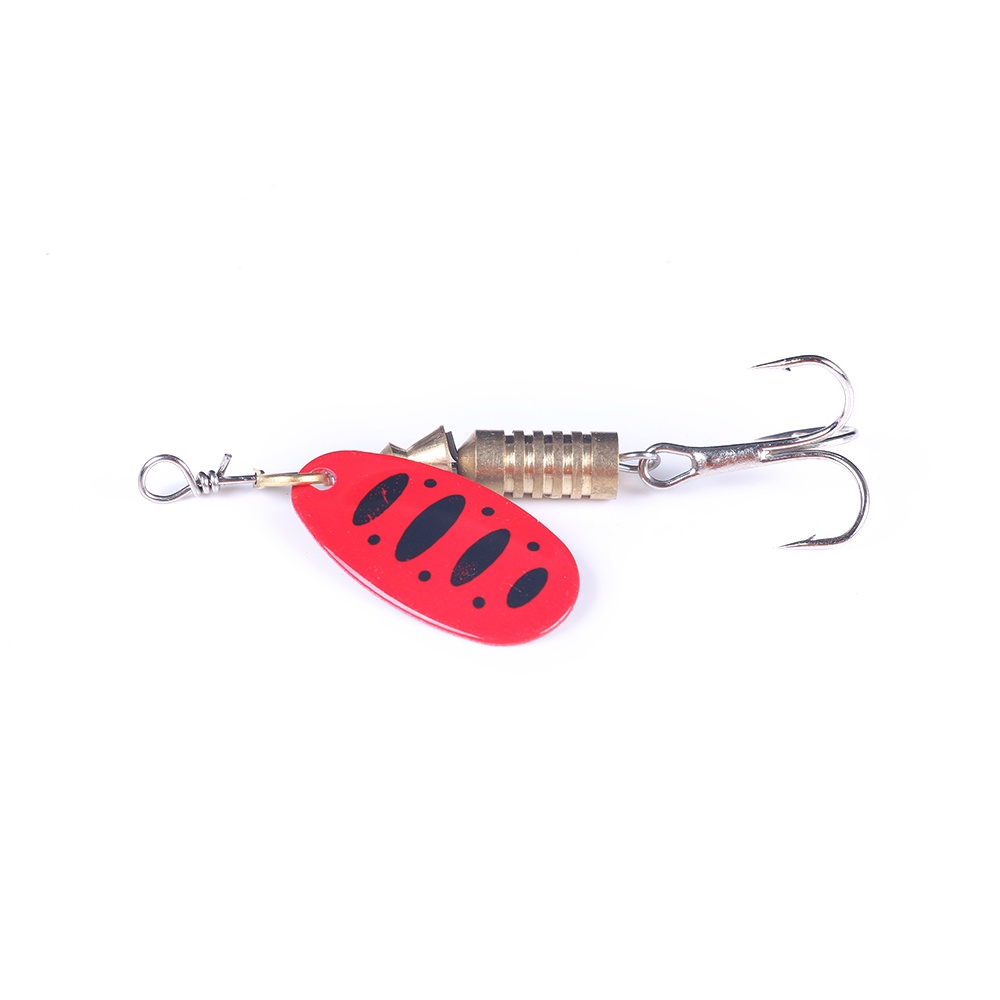 Hengjia 5pcs/Box Umpan Pancing Fishing Lure Alat Pancing Metal Spinner bait 4.5cm 5.2g Dengan Kail Treble Hook Fishing Set