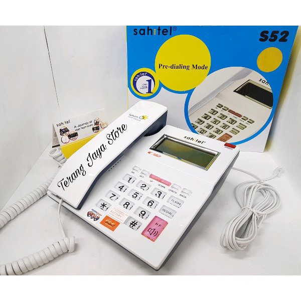 

Baru Telepon Kabel Sahitel S52 Putih Pesawat Telepon Kabel Kantor Rumah Sahitel S-52 Termurah