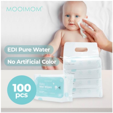 Mooi mom Baby Wet Wipes Hand And Mouth Tissue Tisu Basah 8 Sheets