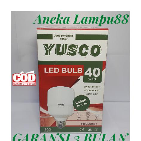 Mudah Lampu Led Yusco 40Watt - Bohlam Led - Bohlam Yusco 40Watt- Putih Murah Murah