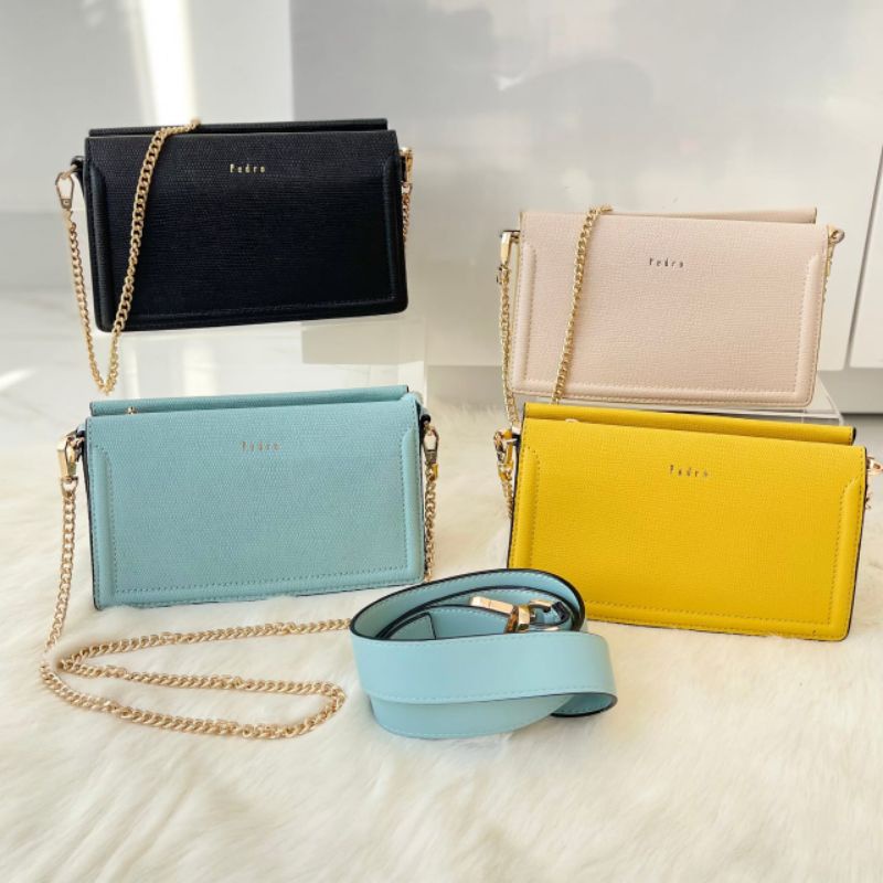 PROMO SALE Tas Pedro sling bag selempang bahu hitam kuning beige biru tosca blue black yellow