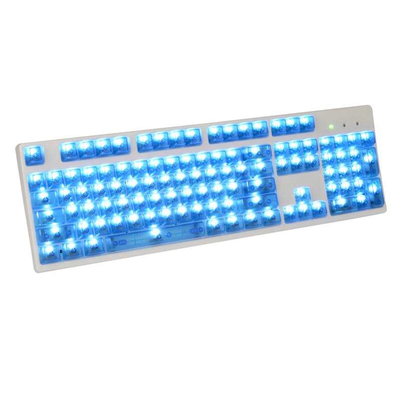 104ABS Tanpa Terukir Keyboard Mekanik Keycaps Lampu Penuh R4 Hitam Merah Kabut Transparan Putih Biru Ungu Cherry Axis Keyboard Mekanik Keycaps