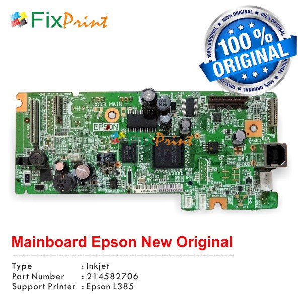 Logic Board Printer L385, Mainboard Printer Epson L385 New Original