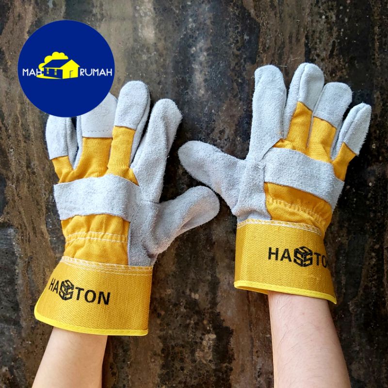 SARUNG TANGAN LAS KOMBINASI Welding Gloves Kulit Safety Proyek 10.5&quot; - HASSTON PROHEX