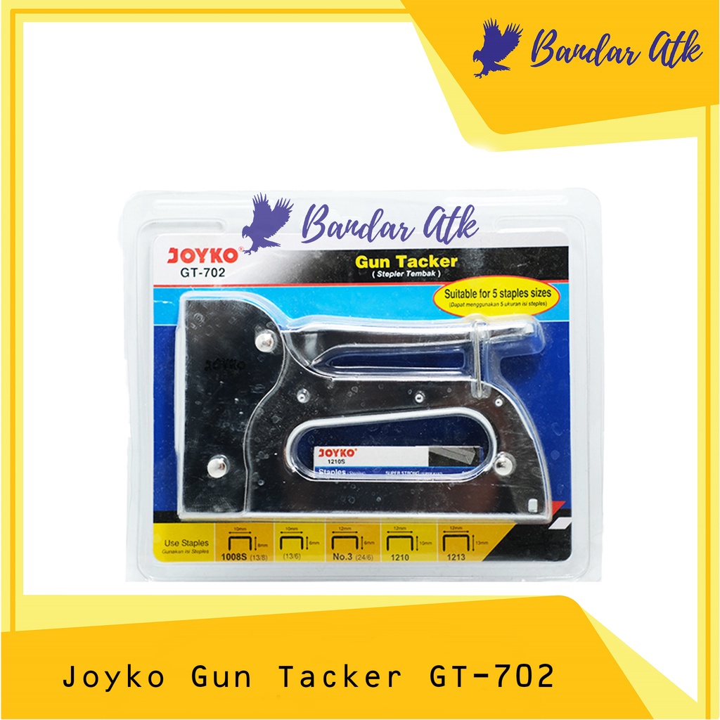 

Joyko Gun Tacker Stepler Stapler Tembak Staples GT 702 heavy duty GT702 [1 PCS]