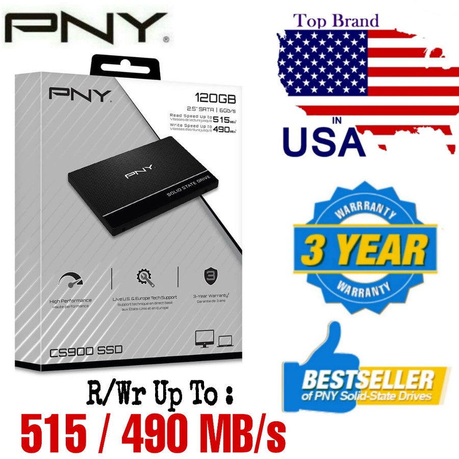 PNY CS900 SSD 120GB 2.5&quot; SATA III 6Gb/s