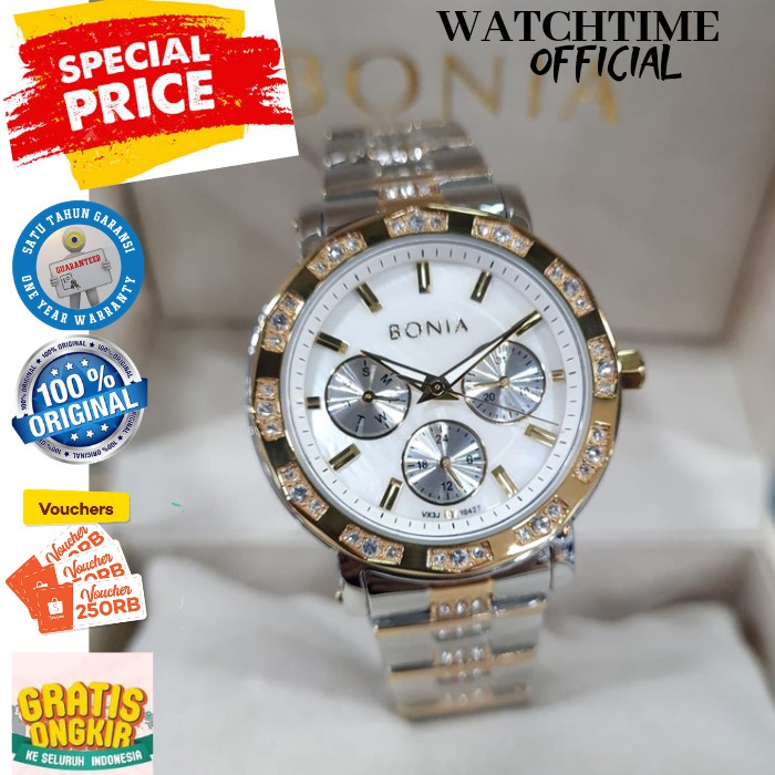 PROMO  JAM TANGAN BONIA ORI ARLOJI WANITA CEWEK BONIA SAFIR SAPPHIRE ORIGINAL