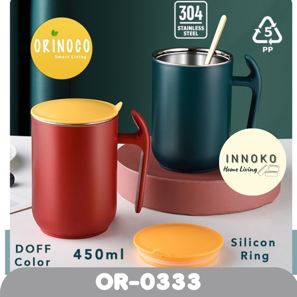 Orinoco Gelas Mug Stainless Steel 304 Tahan Panas 450ML OR-0333