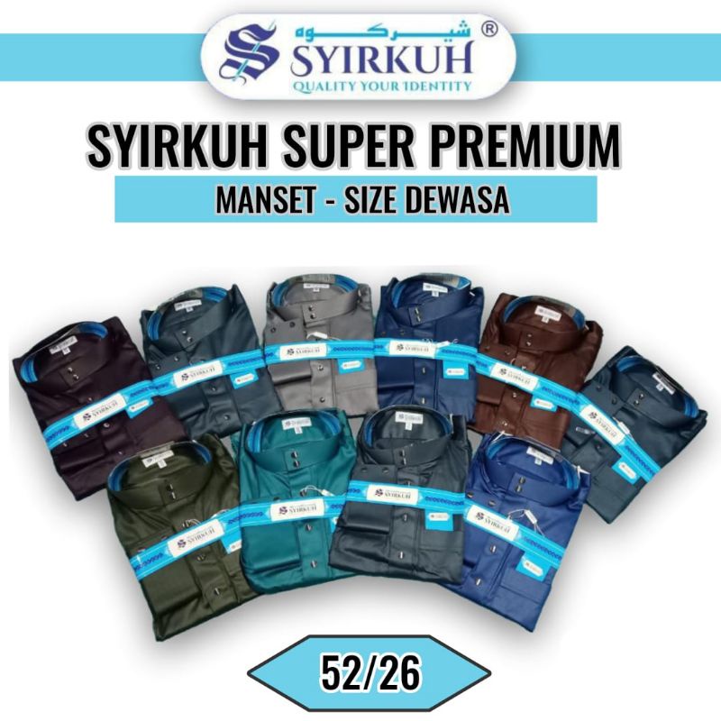Jubah Syirkuh Kancing Super Premium Manset
