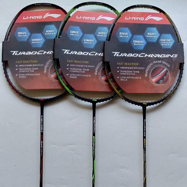 SLIM & SOFT - Raket Badminton LiNing TURBOCHARGING 20-I 20-C 20-D Li-Ning ORIGINAL + Packing Kayu