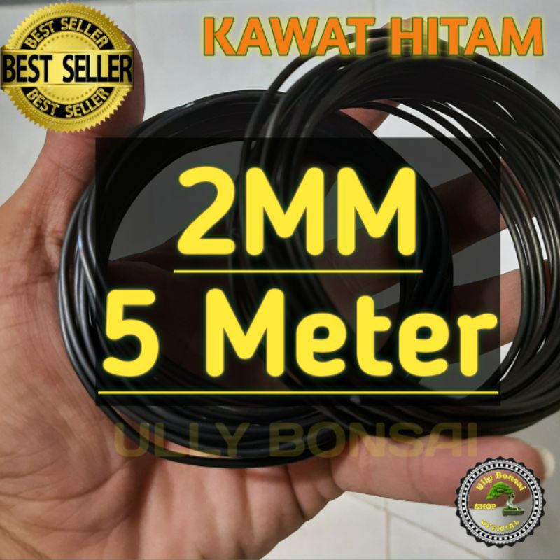 KAWAT BONSAI HITAM 2MM 5METER