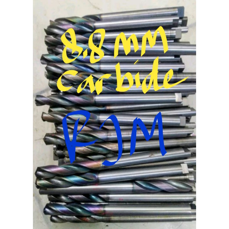 mata bor carbide mata bor utk bahan keras baja harden cocok utk tap M10 diameter 8.5mm - 8.8mm bukan