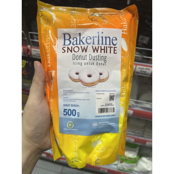 

Bakerline Snow white Donut Dusting Icing untuk Donat 500gr