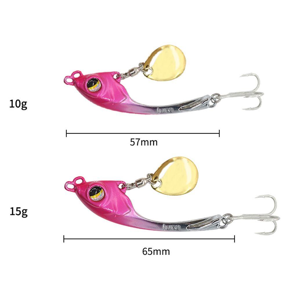 TOP 10 /15g Umpan Pancing Buatan Bass Hook Spinner Tenggelam Crankbait Getar Spin Payet Umpan