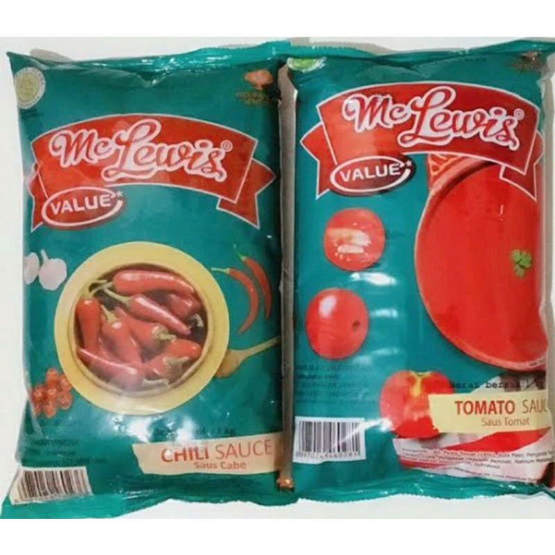 

✔MURAH Mc Lewis Saos Tomat & Saos Cabe 1kg/ Mc Lewis Tomat Saos / Mc Lewis Cabe Saos / Mc Lewis Tomato / Mc Lewis Chilli
