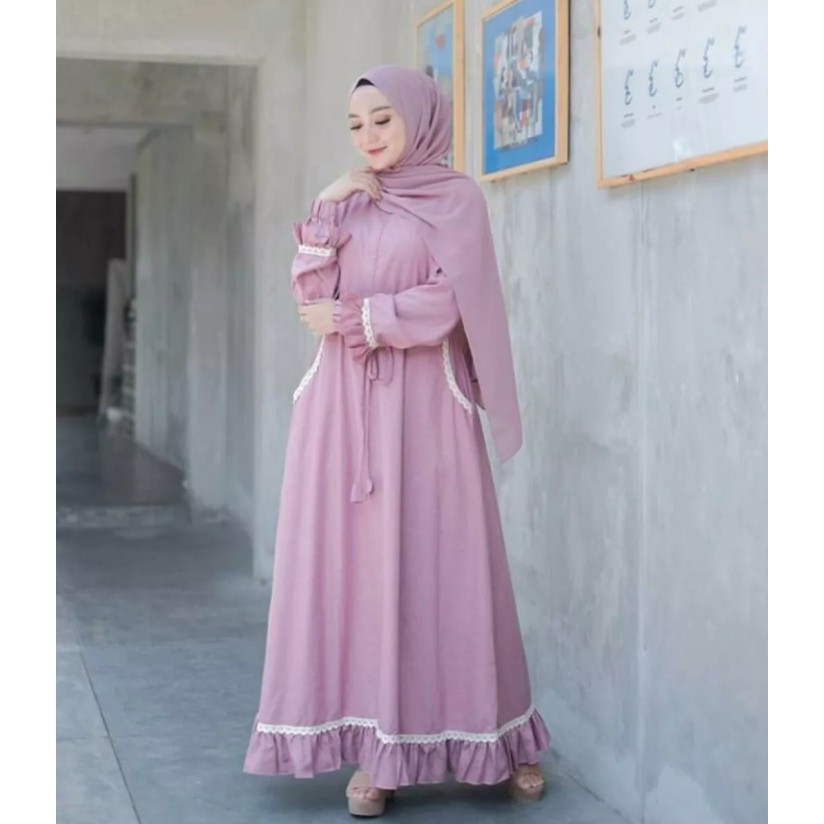 Baju Gamis Wanita Terbaru NIRMALA DRESS - GAMIS MAXY CASUAL DressTerbaru  Simple Trendy Kekinian L-XL-2