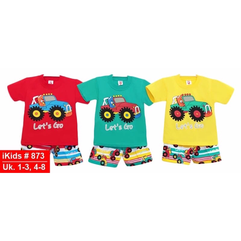 setelan ikids jeep lengan pendek