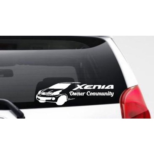Stiker Xenia Owner Community Mobil Daihatsu Body Kaca Belakang Sticker