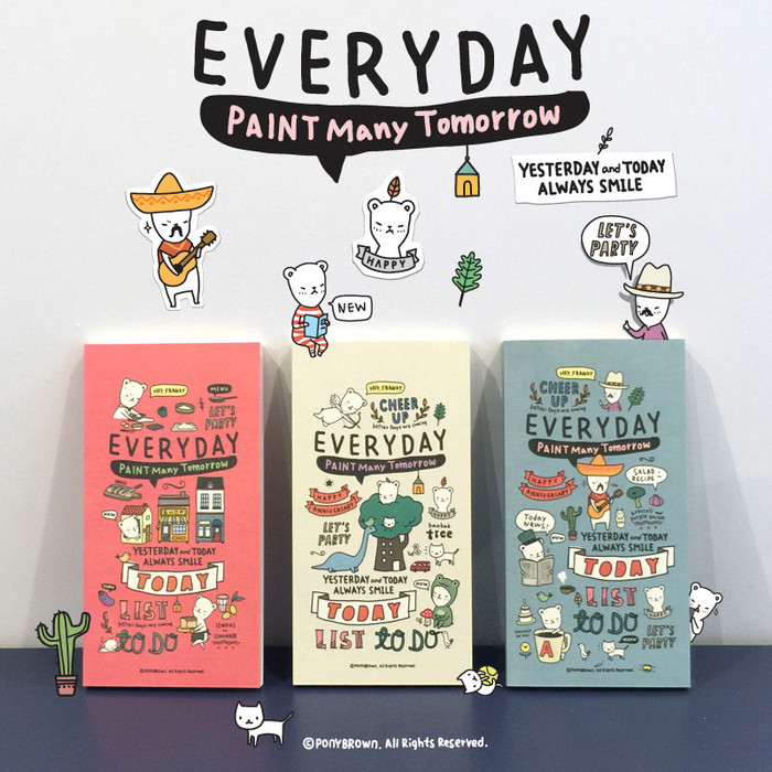 

Paint Many Tomorrow Everyday Diary Buku Agenda dan Catatan - Pale Yellow
