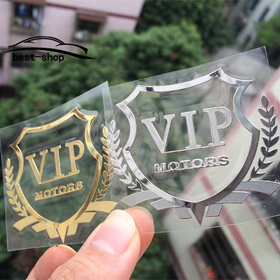 1pc Car Styling VIP Metal Golden Stiker Dekorasi Mobil Audi Buick Kia