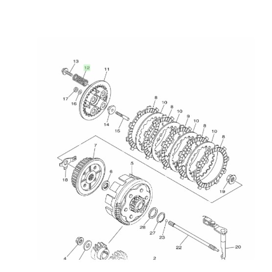 per kopling jupiter mx vixion new nvl ori ygp 1S7-E6333-00