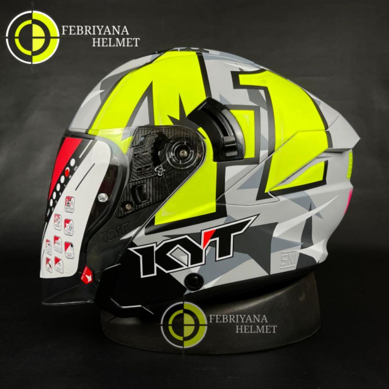 HELM KYT NFJ ALEIX ESPARGARO 2019 HALF FACE DOUBLE VISOR