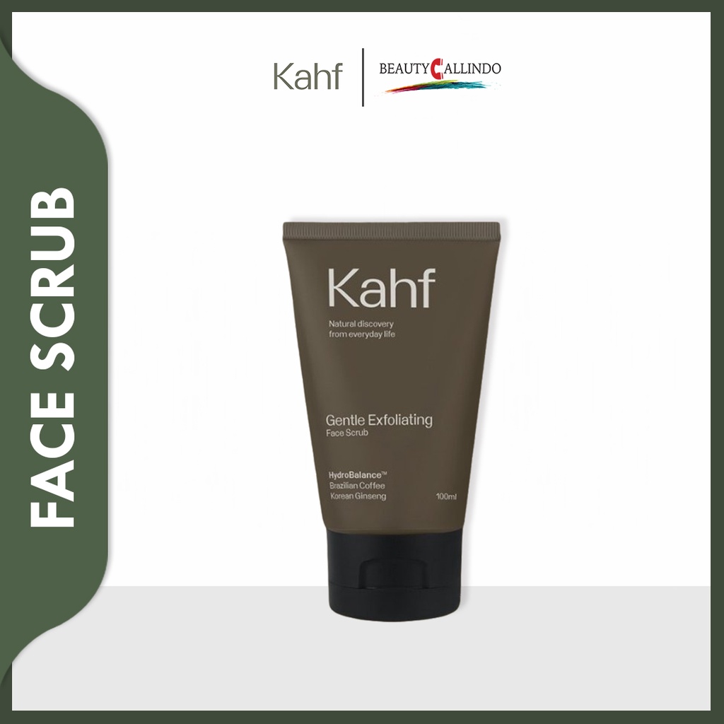 Kahf Gentle Exfoliating Face Scrub 100 ml - Perawatan Wajah Pria Lawan Noda Hitam &amp; Kulit Kusam