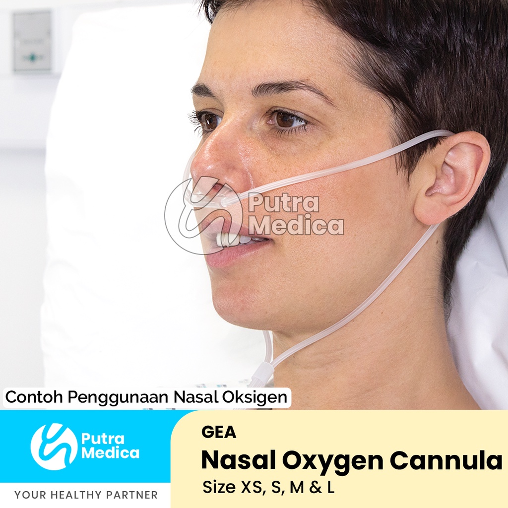 Gea Nasal Oxygen Cannula Dewasa [Warna Random] / Selang Kanul Oksigen O2