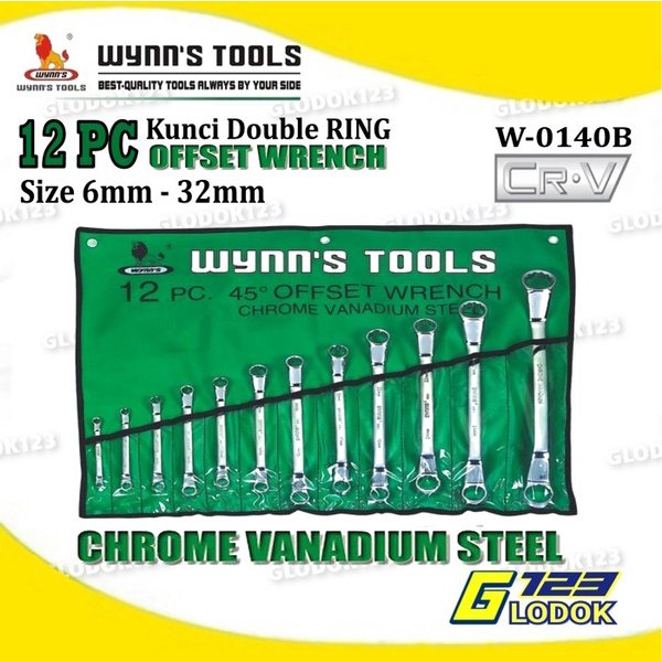 Kunci Ring Pas Set Offset Wrench Chrome Vanadium CRV Quality Original