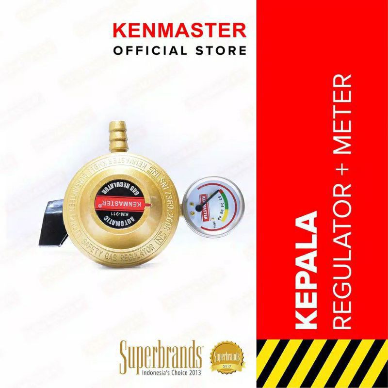 KENMASTER Paket Regulator Meter + Selang Gas Protec