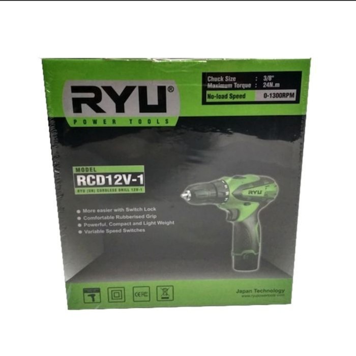Ryu cordless 12v-1 - mesin bor bateray Ryu - bor cas ryu item baru
