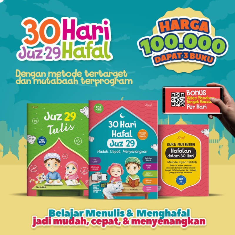 30 HARI HAFAL JUZ 29+JUZ 29 TULIS+BUKU MUTABAAH