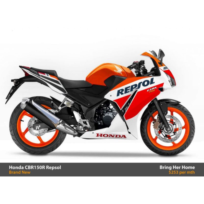 striping original motor lisbody Honda CBR 150 R repsol