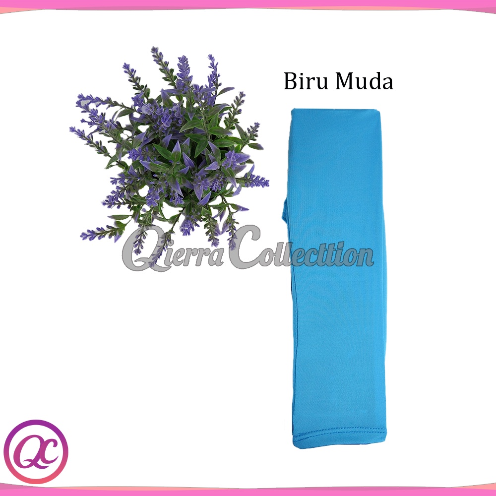 Manset tangan sambung/Bolero polos warna bahan spandek baloon all size dan jumbo-Biru muda