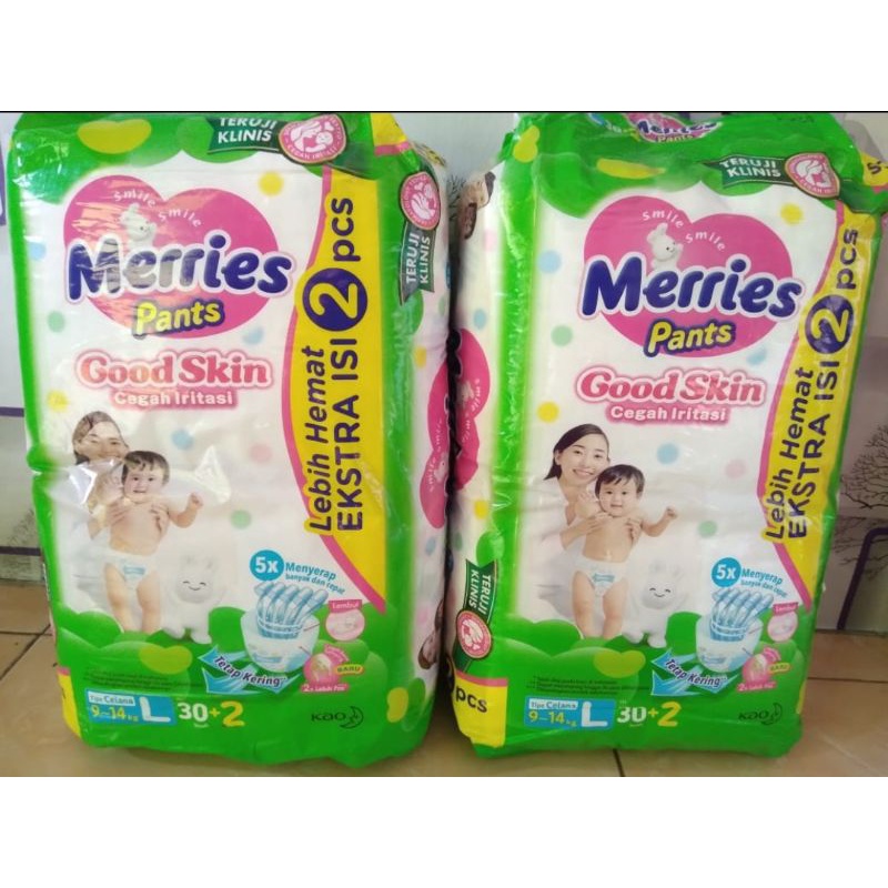 TERMURAH POPOK BAYI MERRIES PANTS GOOD SKIN M34/L30