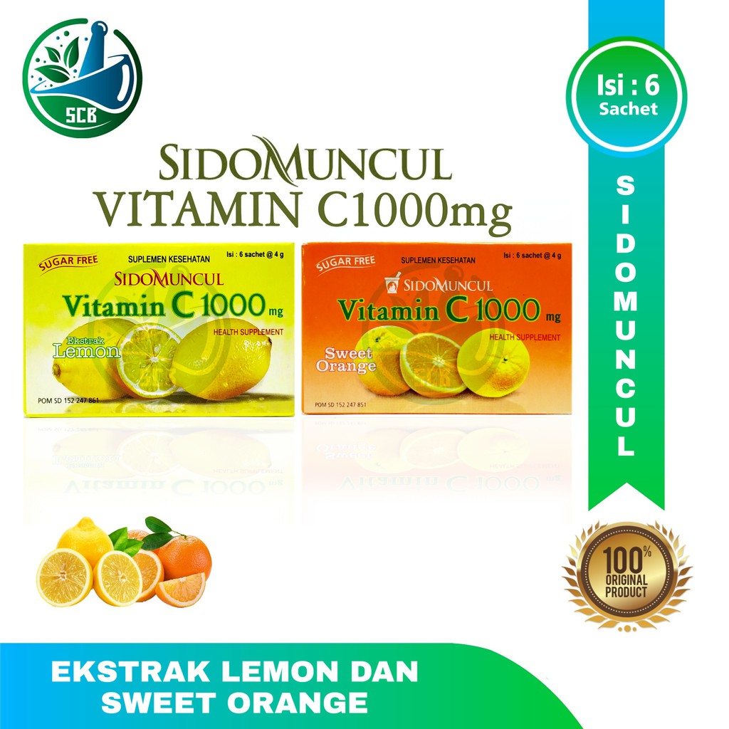 Vitamin C 1000 mg Sidomuncul - Isi 6 Sachet