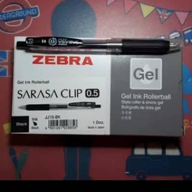 

Pulpen ZEBRA sarasa clip hitam 0.5 1 pack
