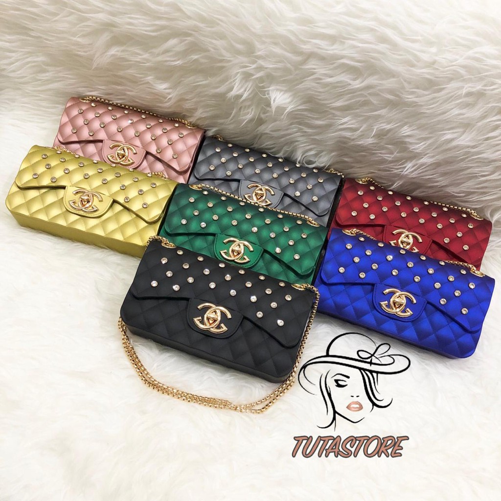 TAS IMPORT JAKARTA CLASSIC CG DIAMOND JELLY MATTE UK22 CG22