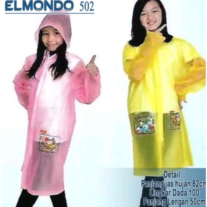 Jas Hujan Anak Elmondo 502 Mantel Hujan Poncho Jaket Anak