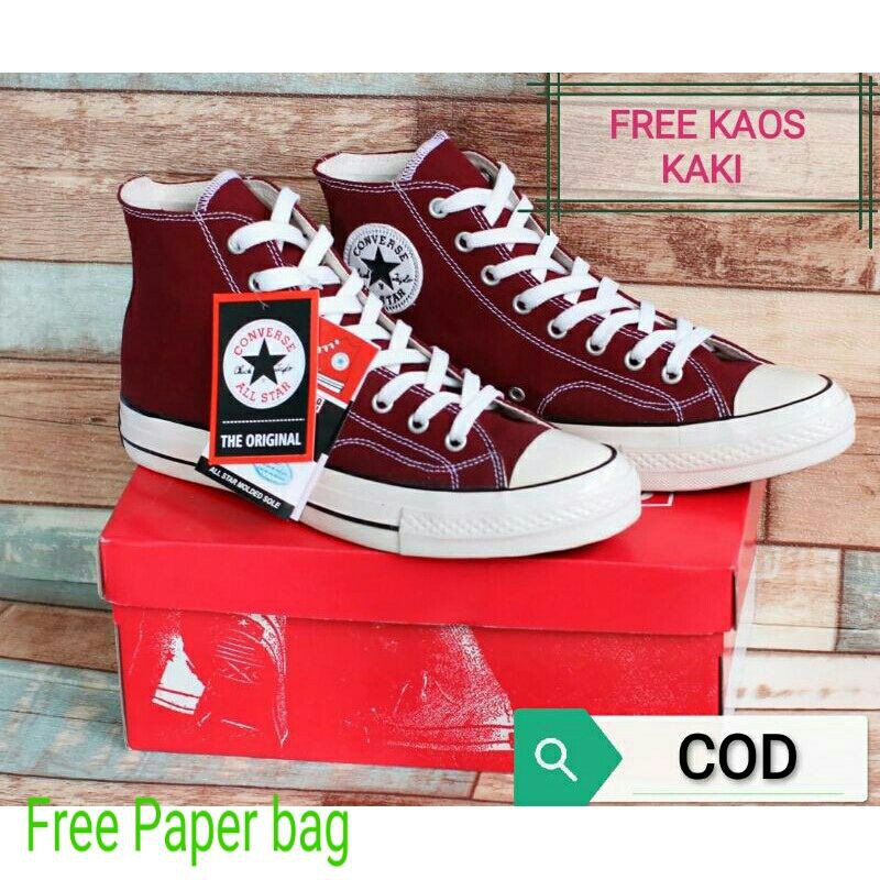 SEPATU CONVERSE allstar 70s glossy Maroon grade ori