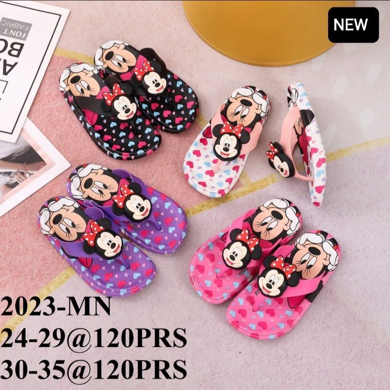 SANDAL JEPIT ANAK PEREMPUAN MINNIE MOUSE KARET JELLY IMPORT HYS 2023