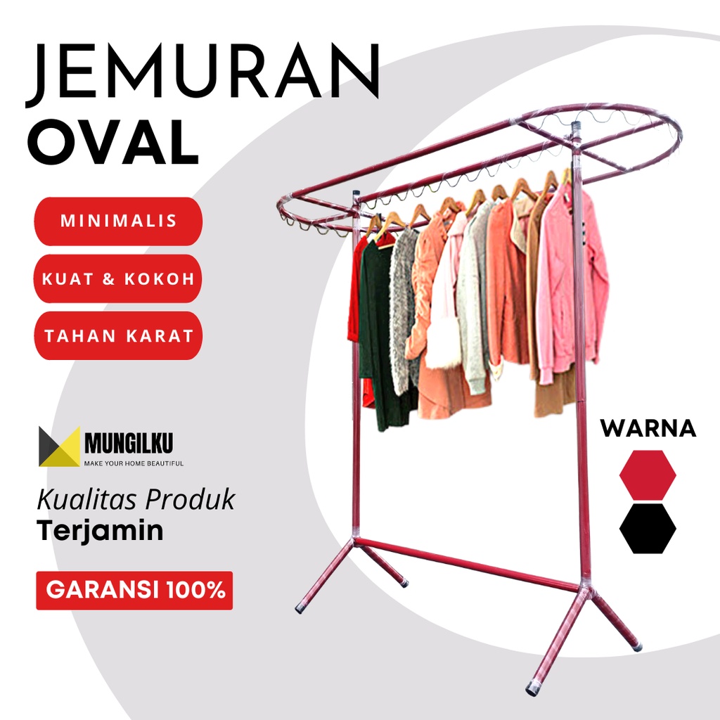 Jemuran Baju Terbaru & Berkualitas Rak Jemuran Pakaian Anti Karat / Jemuran Baju Besi Minimalis Port