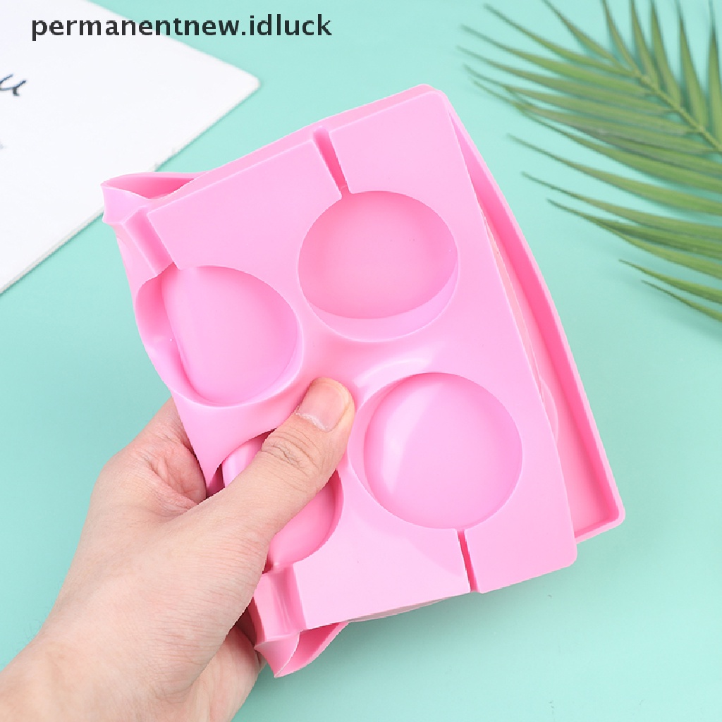 Cetakan Kue Bentuk Bulat Besar 8 Lubang Bahan Silikon Untuk Alat Dekorasi Dapur