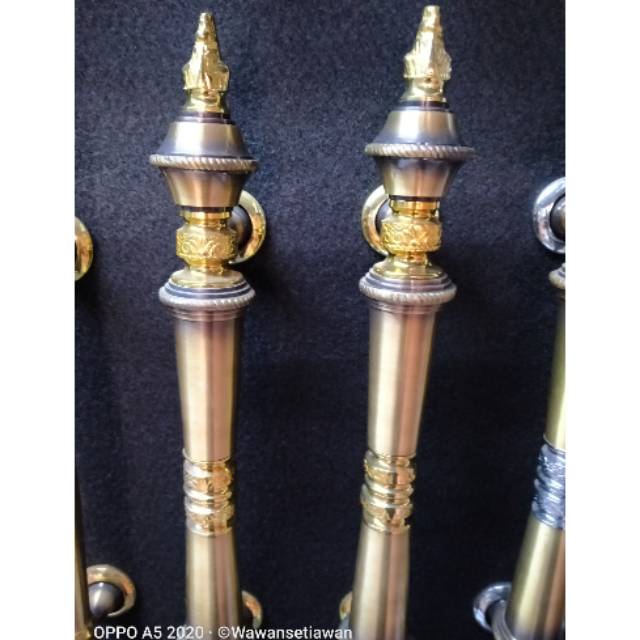 Handle Pintu Rumah Pagar Kuningan Antik Murah Motif Cemoro