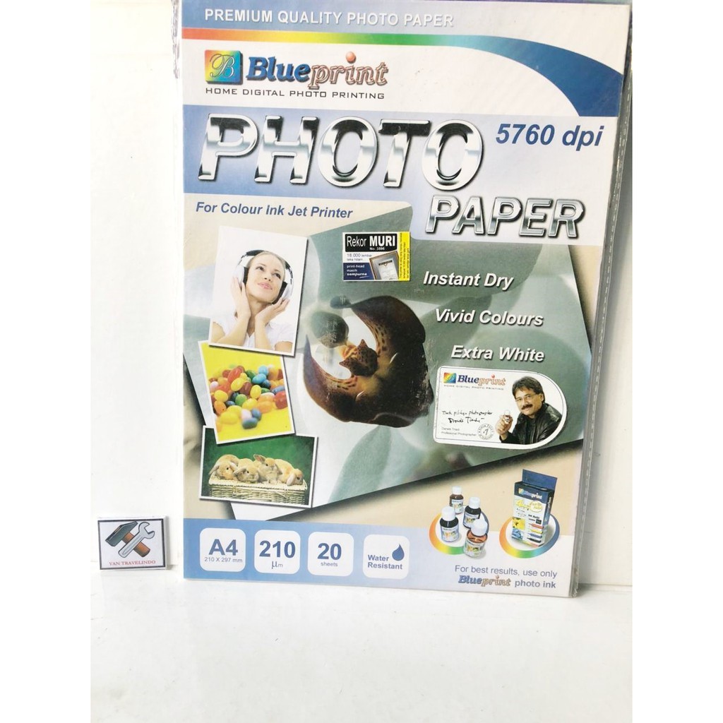 

KERTAS FOTO MAWAR TEBAL 210 GSM ISI 20 LEMBAR A4 ANTI AIR PHOTO PAPER 5760 dpi WATER RESISTANT TEBAL