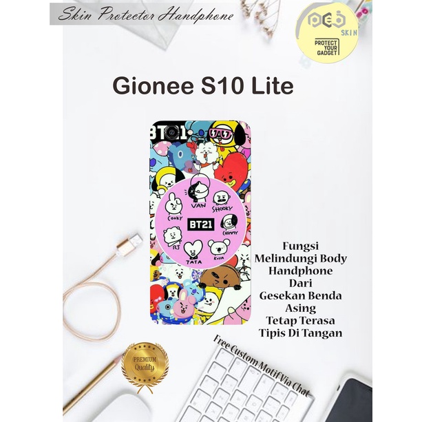 Dapat 2pcs Garskin Hp Gionee S10 Lite Motif mer - free Custom Motif