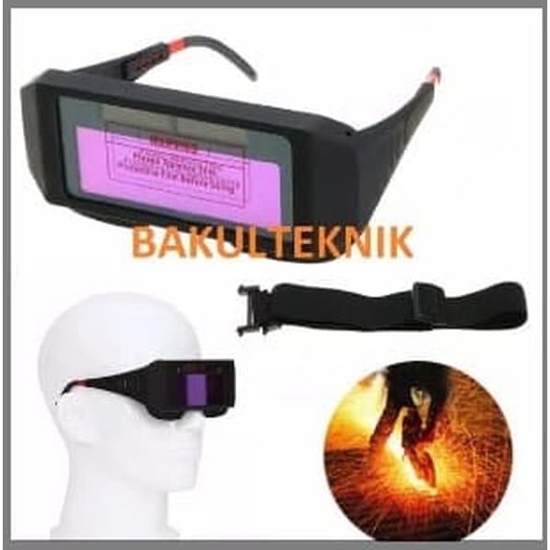Kacamata LAS Gelap Otomatis Tenaga Surya Bahan PVC kacamata las otomatis kacamata las otomat