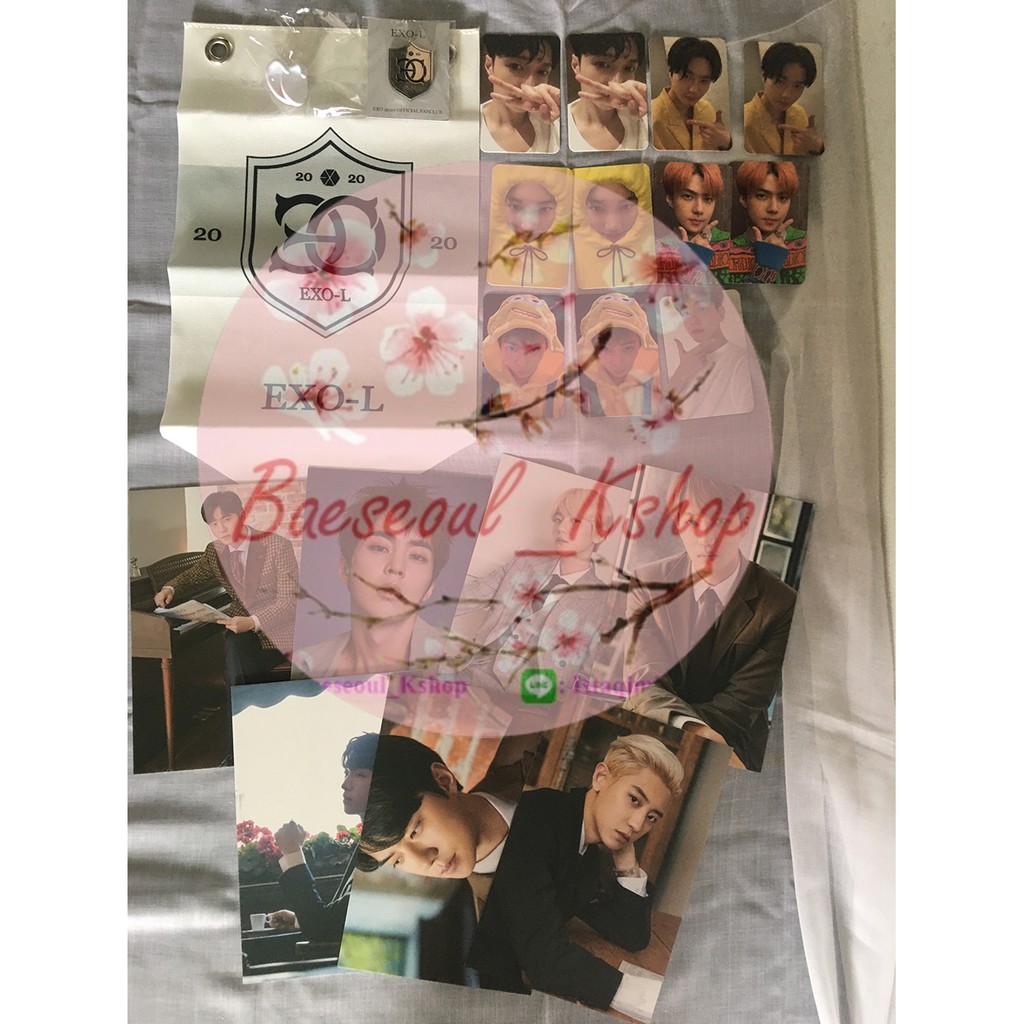 SHARING ACE WELCOME KIT EXO PHOTOCARD BAEKHYUN CHANYEOL SUHO XIUMIN LAY MEMBERSHIP 2020